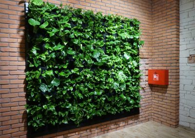 Living wall - composition with brick