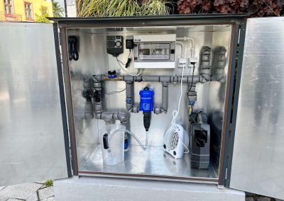 Control system for an outdoor vertical garden