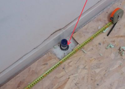 Floor drainage used for the irrigation of the green wall - Example 4