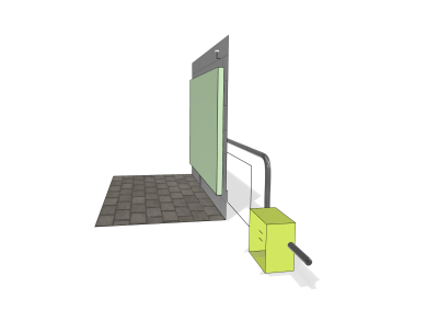 Outdoor green wall above ground level - option one 2