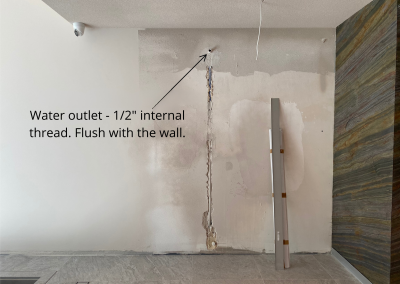 Water outlet - 12 internal thread - Thread flush with the wall